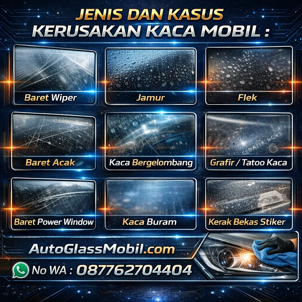 JENIS DAN KASUS KERUSAKAN KACA MOBIL